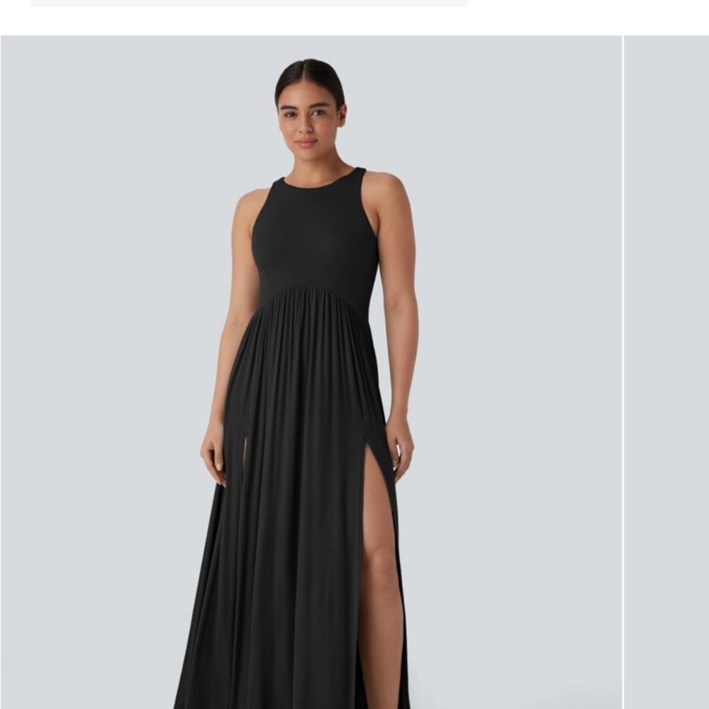 HALARA Black Sleeveless Maxi Dress